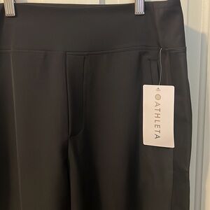NWT Athleta Endless Satin Side Stripe Pant black size 12T